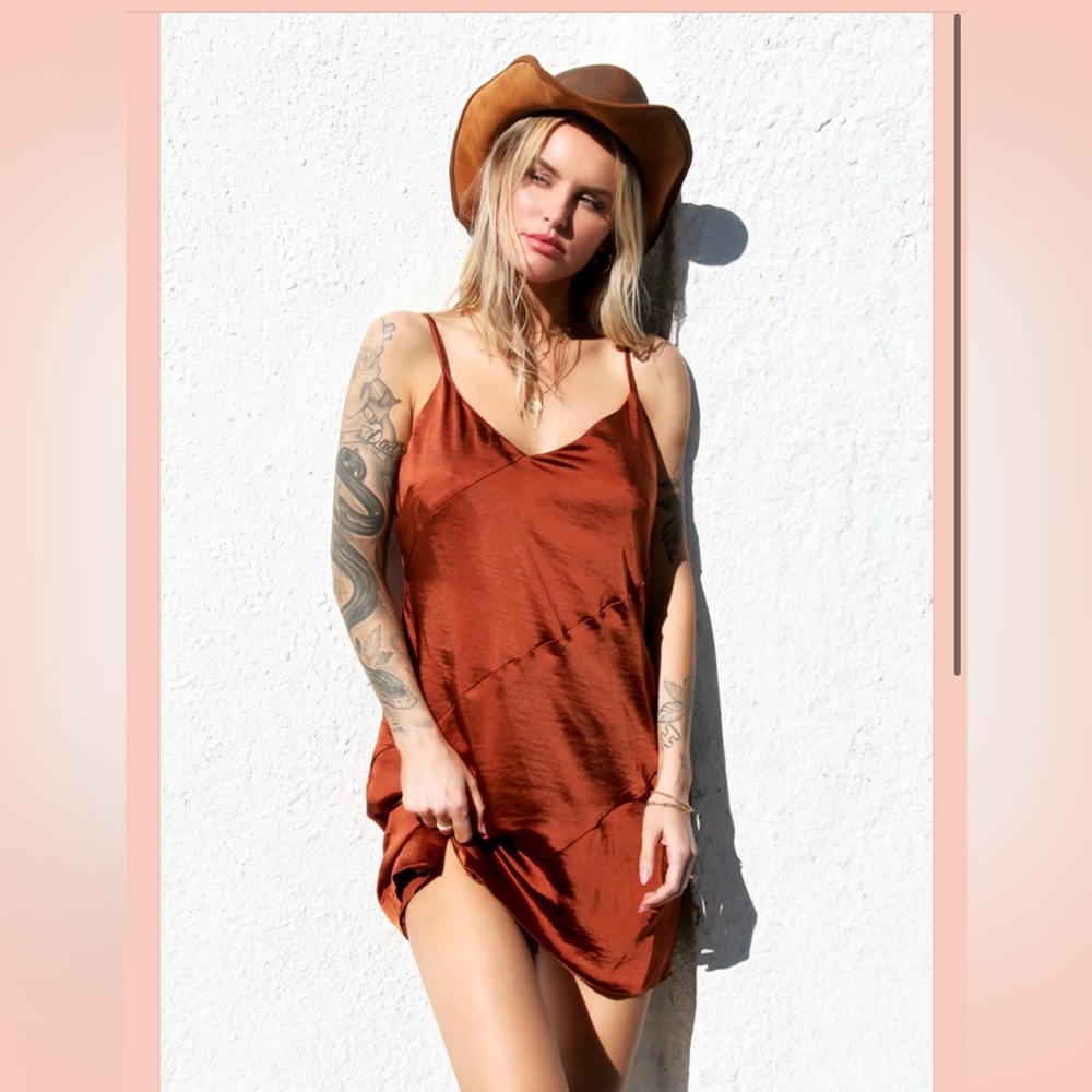 satin slip dress ZARA